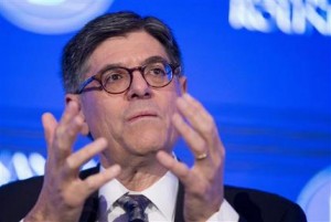 FILE - In this Oct. 2, 2015, file photo, Treasury Secretary Jacob Lew speaks during a Financial Services Roundtable's fall executive conference in Washington. Finance ministers from the 15 nations on the U.N. Security Council will meet Thursday, Dec. 17, to adopt a resolution aimed at disrupting the outside revenue that the Islamic State extremist group gets from selling oil and antiquities, from ransom payments and other criminal activities. Lew, who will chair Thursday's meeting, said when the meeting was announced earlier this month that disrupting the Islamic State group's financing and cutting it off from the international financial system "are critical to effectively combating this violent terrorist group." (AP Photo/Manuel Balce Ceneta, File)