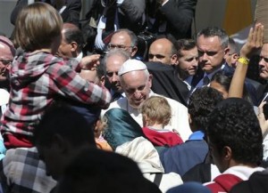 APTOPIX Greece Pope Migrants