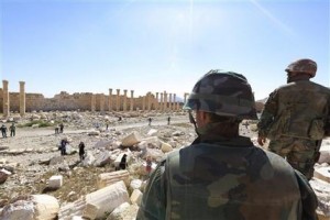 Mideast Syria Clearing Palmyra