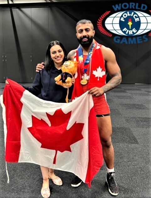 Honeymooning and winning Gold went<br>side by side